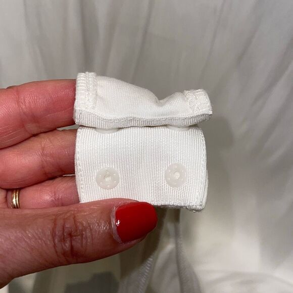 Paige Womens‎ Satin Long Sleeve V-Neck Wrap Whitney Bodysuit Blouse White Small - Picture 6 of 9